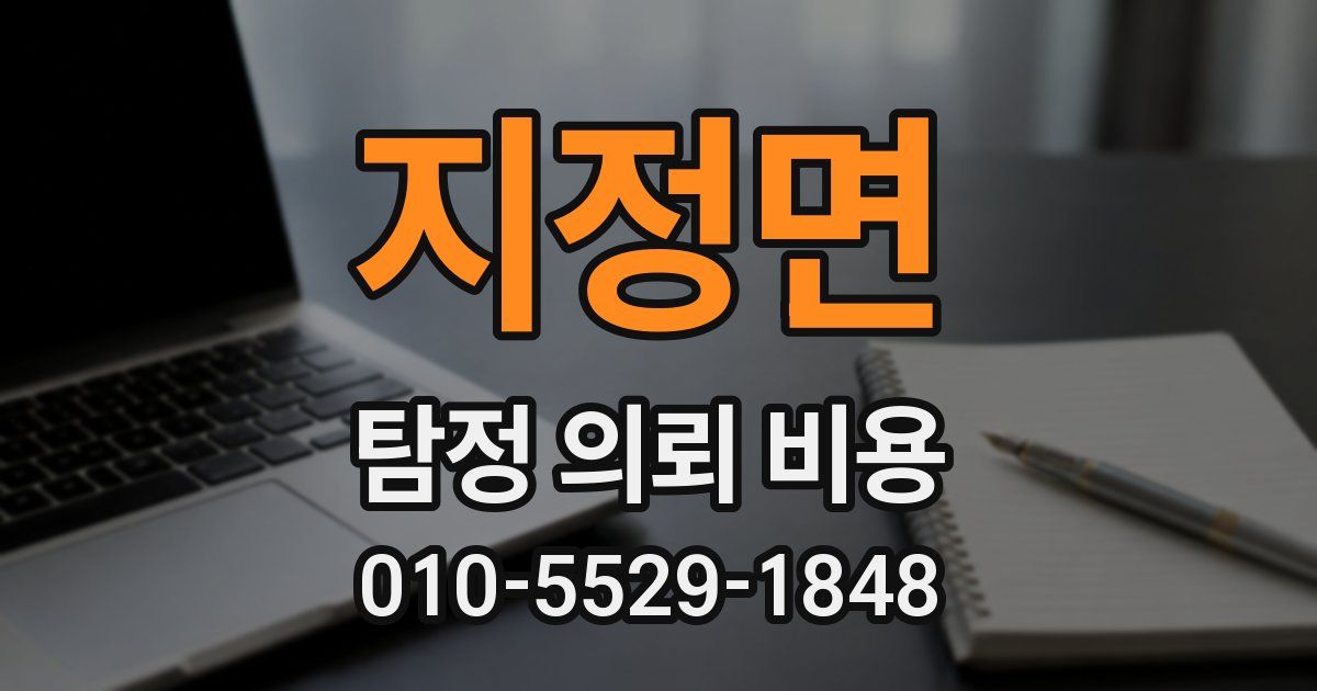 지정면 탐정 의뢰 비용