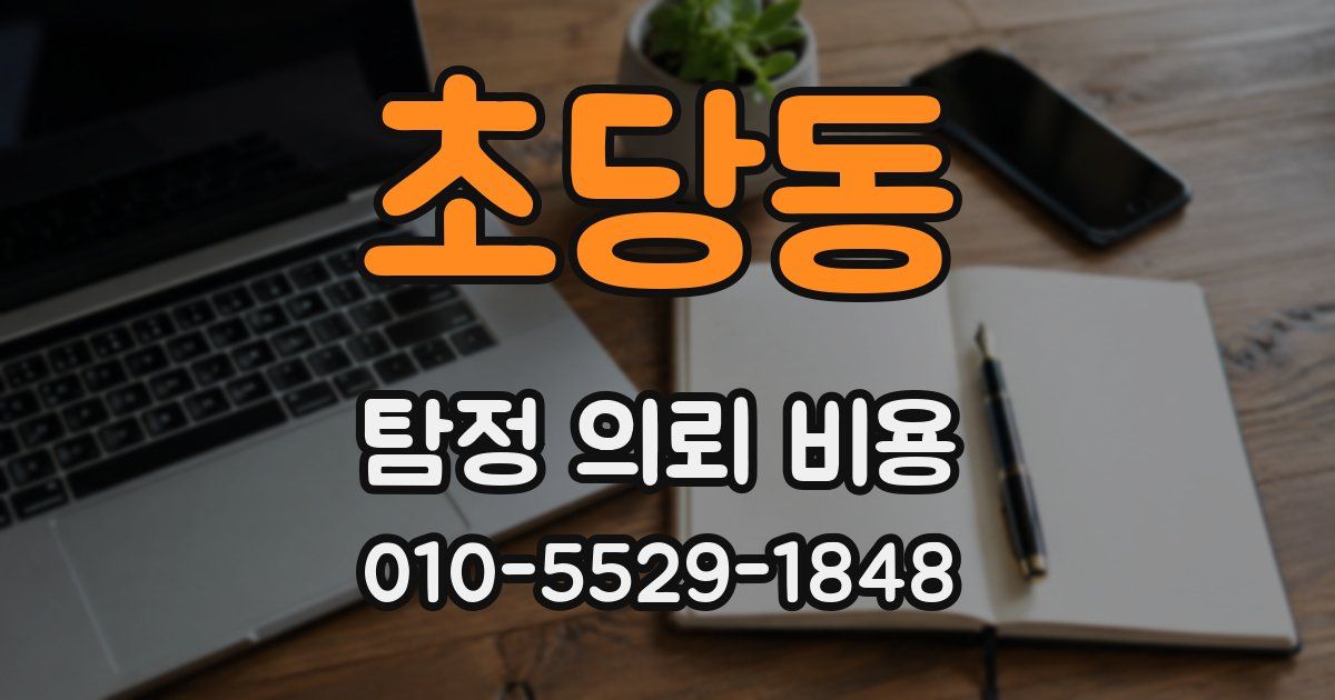 초당동 탐정 의뢰 비용