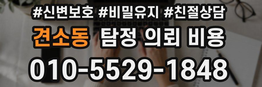 견소동 탐정 의뢰 비용