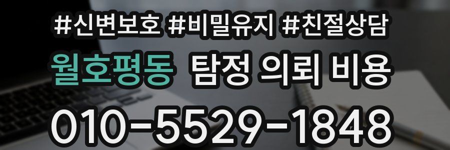 월호평동 탐정 의뢰 비용