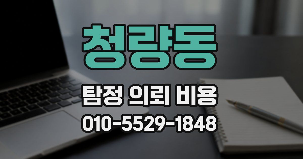 청량동 탐정 의뢰 비용
