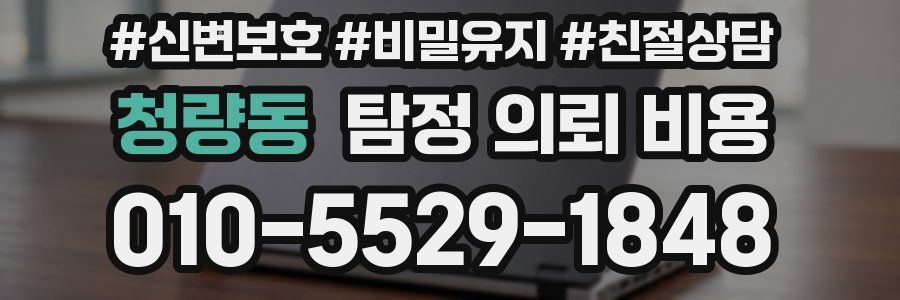 청량동 탐정 의뢰 비용
