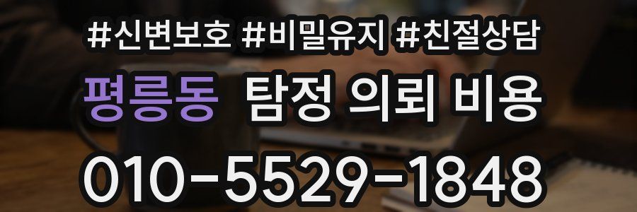 평릉동 탐정 의뢰 비용