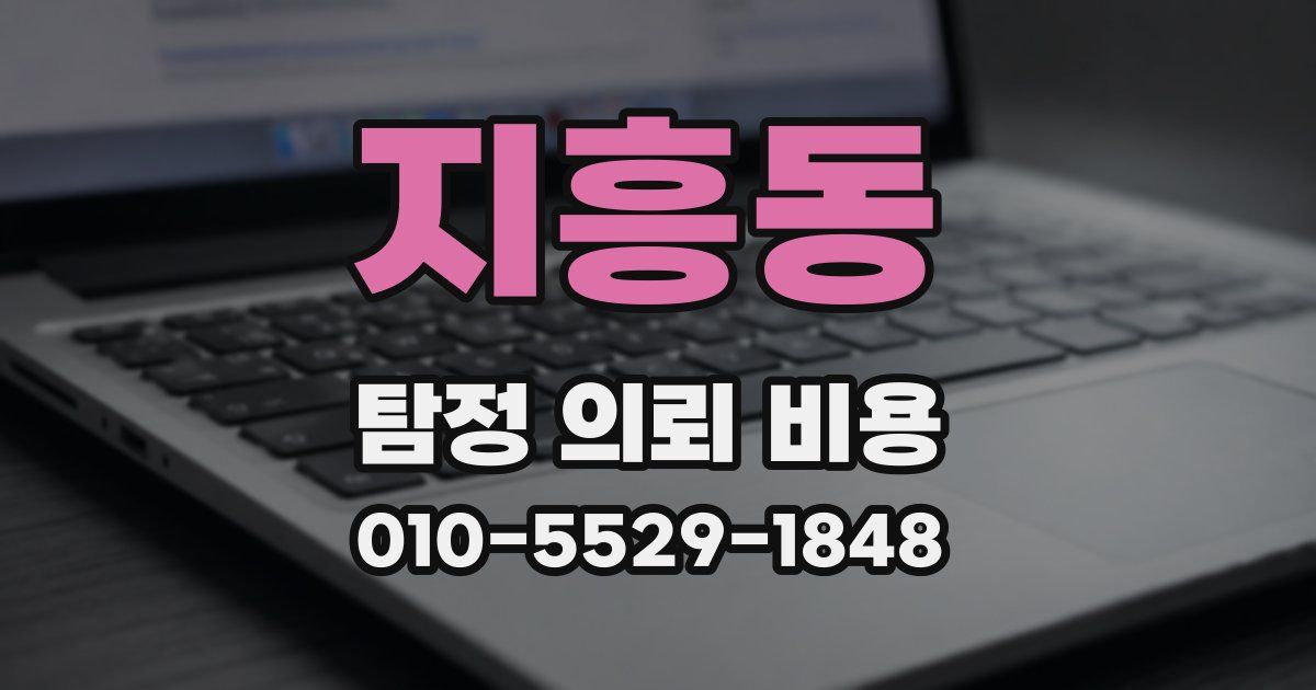 지흥동 탐정 의뢰 비용