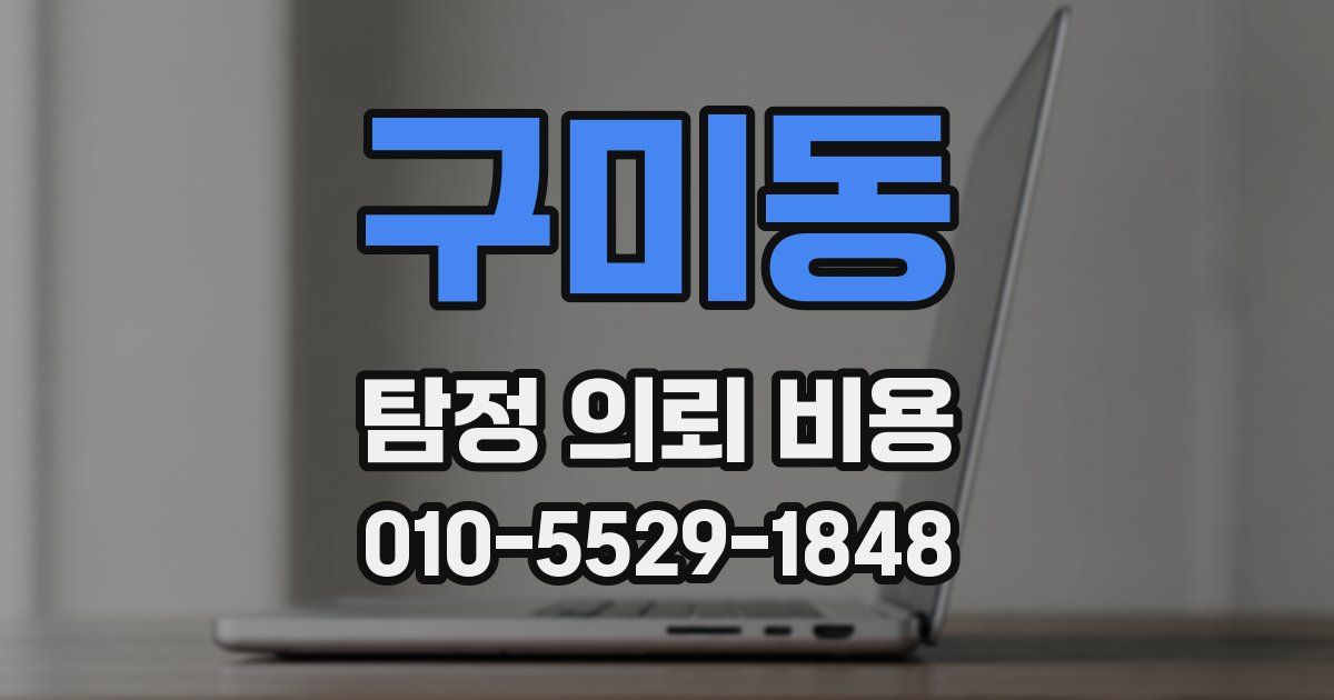구미동 탐정 의뢰 비용