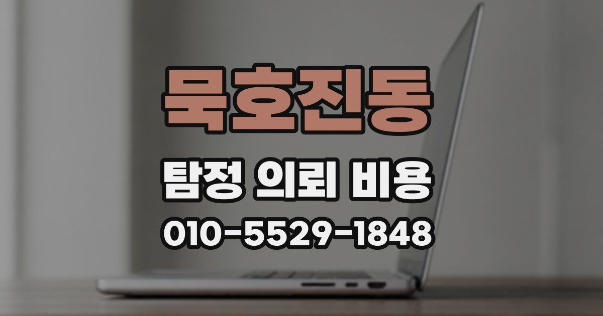 묵호진동 탐정 의뢰 비용