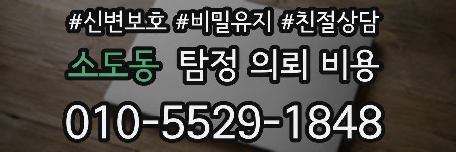 소도동 탐정 의뢰 비용