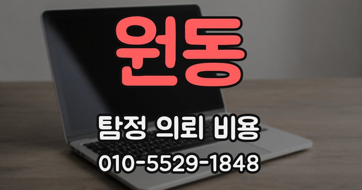 원동 탐정 의뢰 비용
