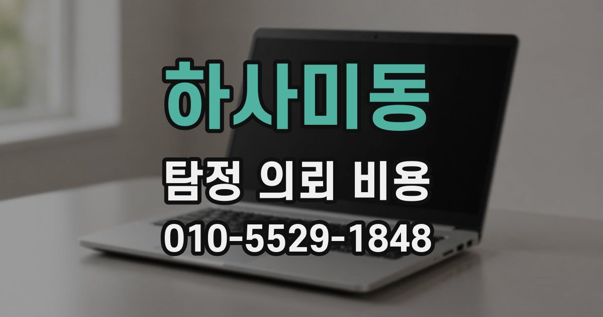하사미동 탐정 의뢰 비용