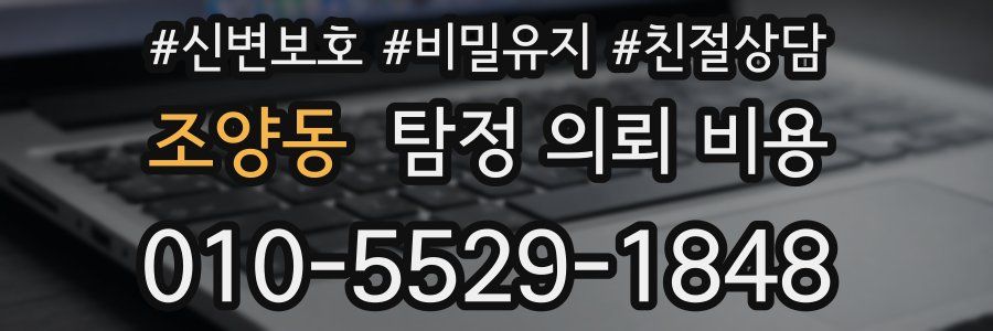 조양동 탐정 의뢰 비용