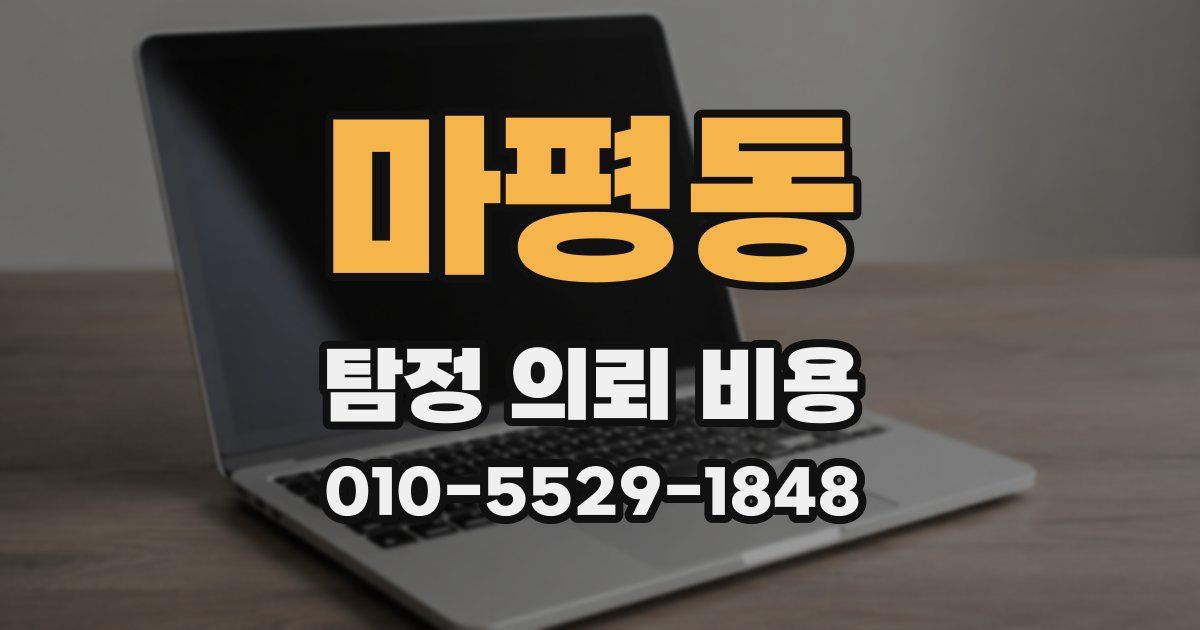 마평동 탐정 의뢰 비용
