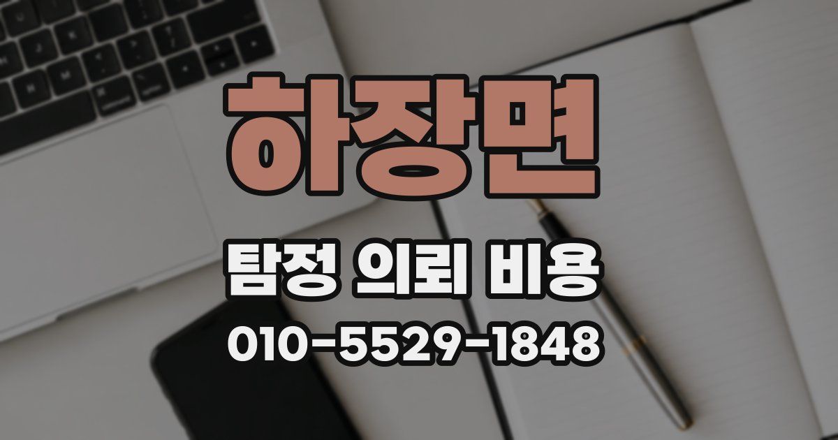 하장면 탐정 의뢰 비용