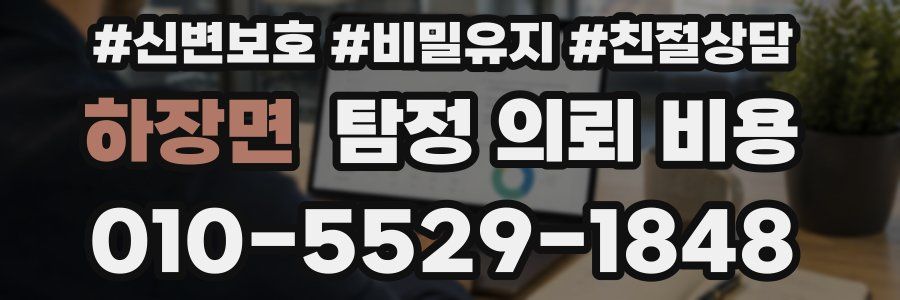 하장면 탐정 의뢰 비용