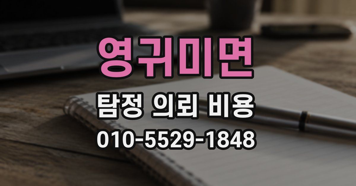 영귀미면 탐정 의뢰 비용