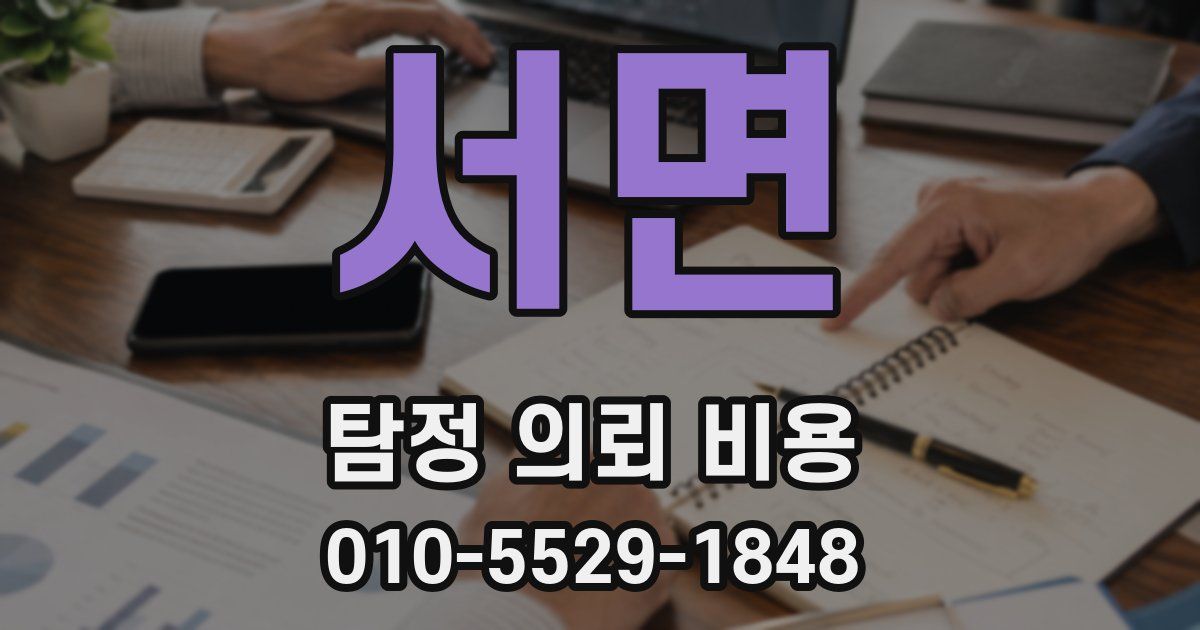 서면 탐정 의뢰 비용