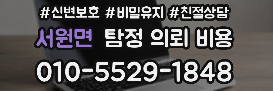 서원면 탐정 의뢰 비용