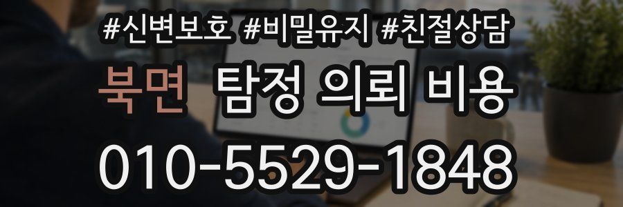 북면 탐정 의뢰 비용