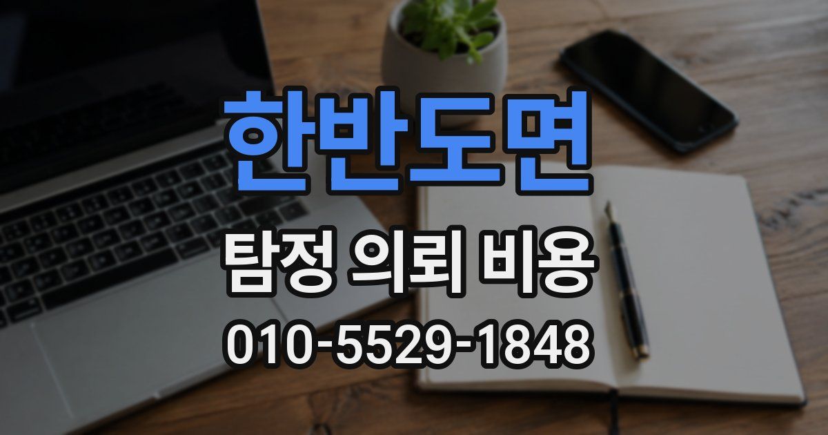 한반도면 탐정 의뢰 비용