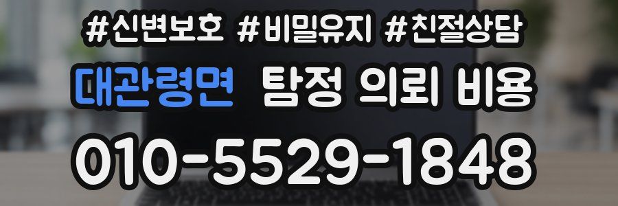 대관령면 탐정 의뢰 비용