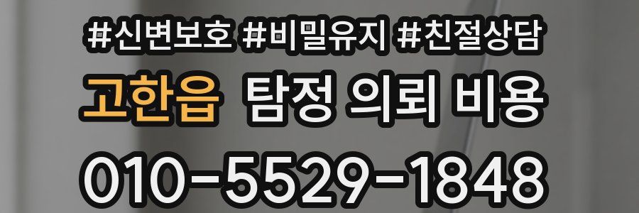 고한읍 탐정 의뢰 비용