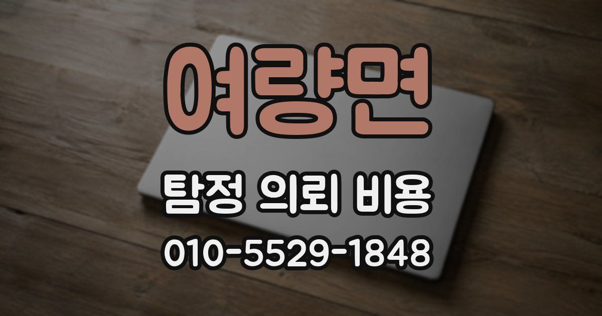 여량면 탐정 의뢰 비용