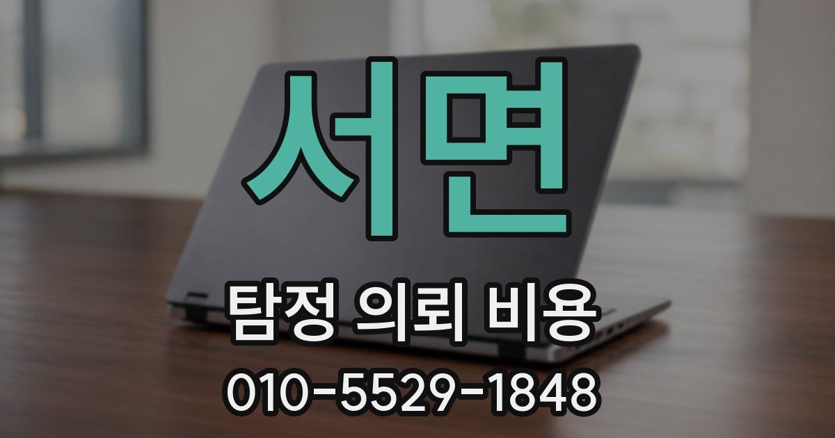 서면 탐정 의뢰 비용
