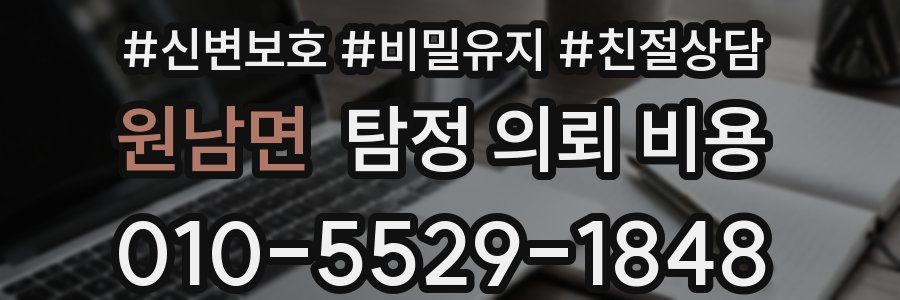 원남면 탐정 의뢰 비용