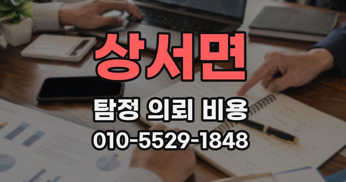 상서면 탐정 의뢰 비용