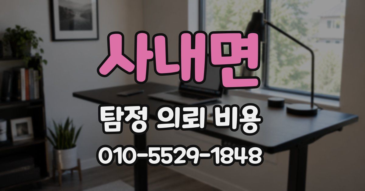 사내면 탐정 의뢰 비용