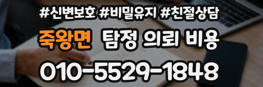 죽왕면 탐정 의뢰 비용