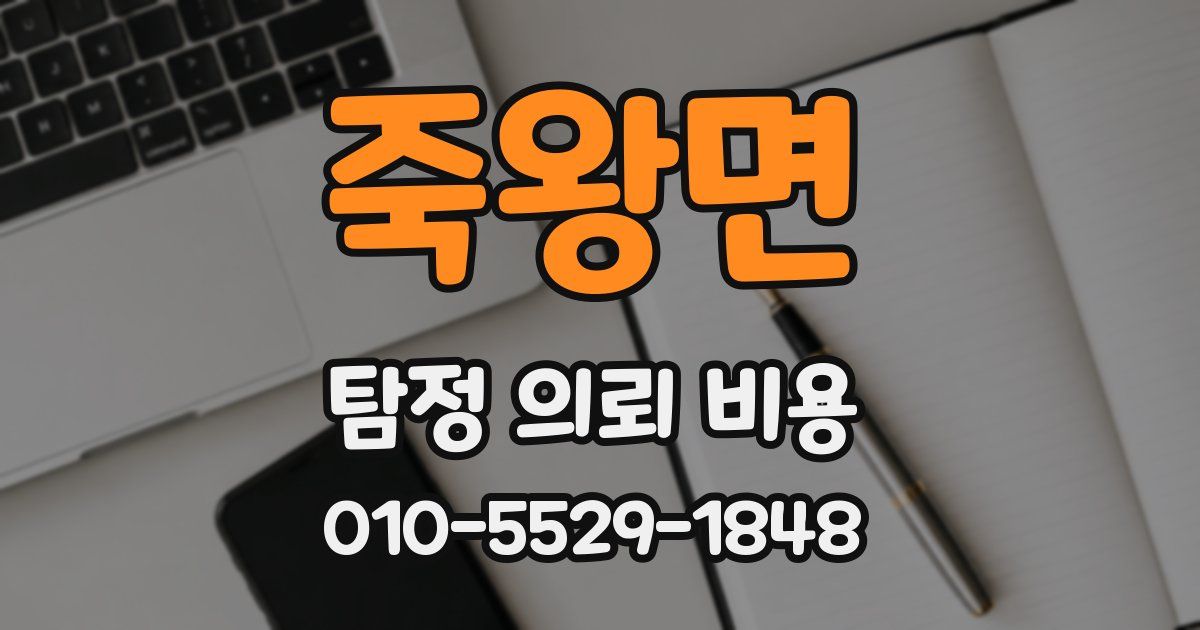 죽왕면 탐정 의뢰 비용