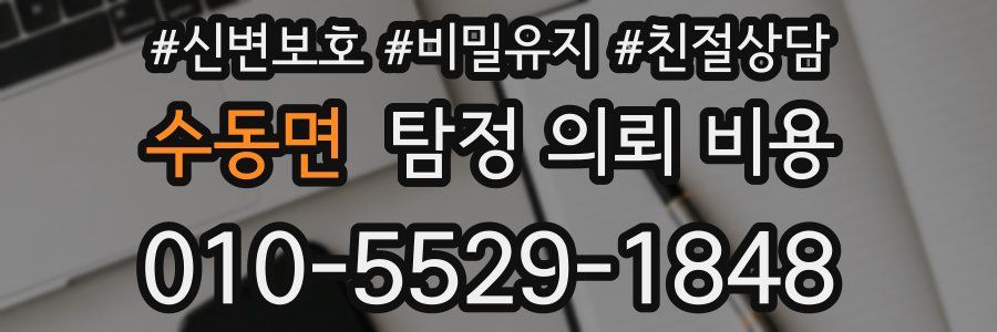 수동면 탐정 의뢰 비용