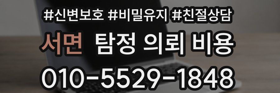 서면 탐정 의뢰 비용