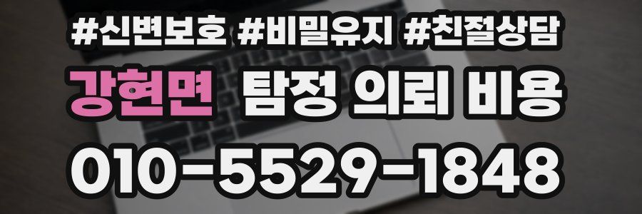 강현면 탐정 의뢰 비용