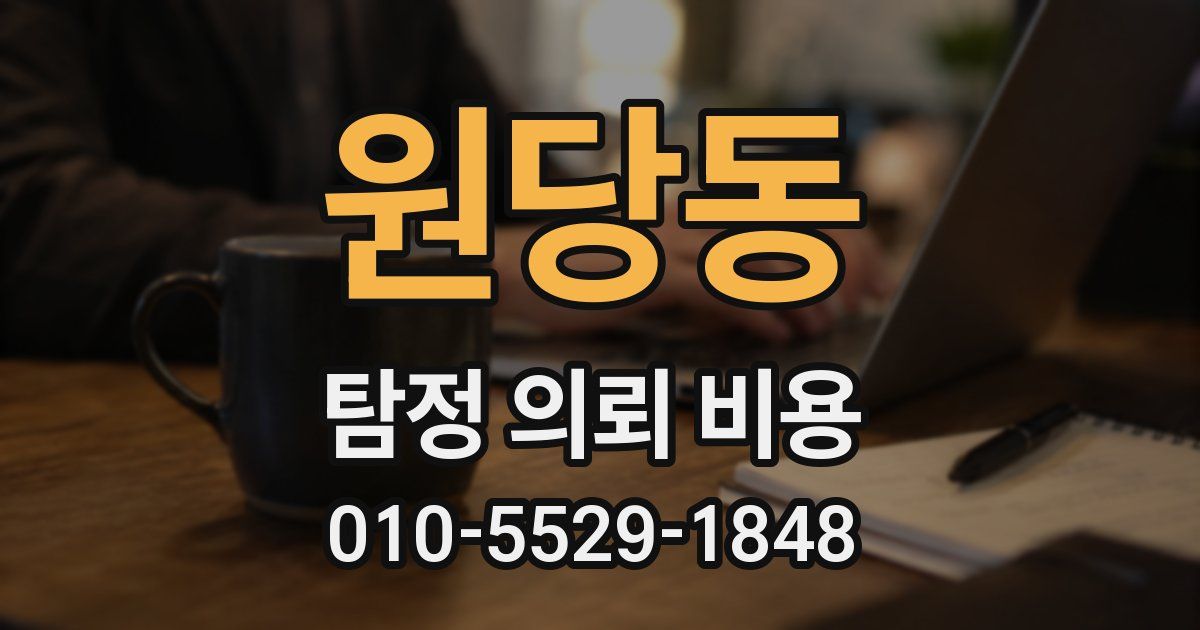 원당동 탐정 의뢰 비용