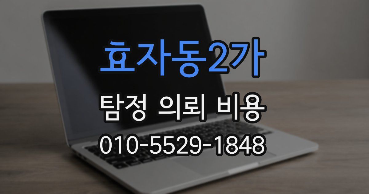 효자동2가 탐정 의뢰 비용