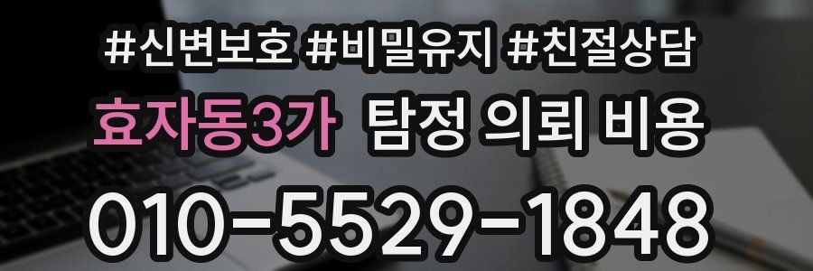효자동3가 탐정 의뢰 비용