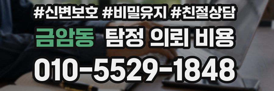 금암동 탐정 의뢰 비용
