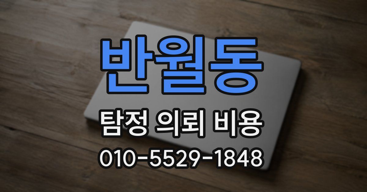 반월동 탐정 의뢰 비용