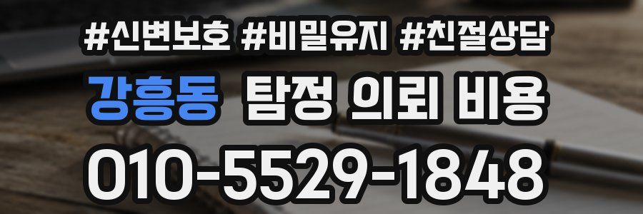강흥동 탐정 의뢰 비용