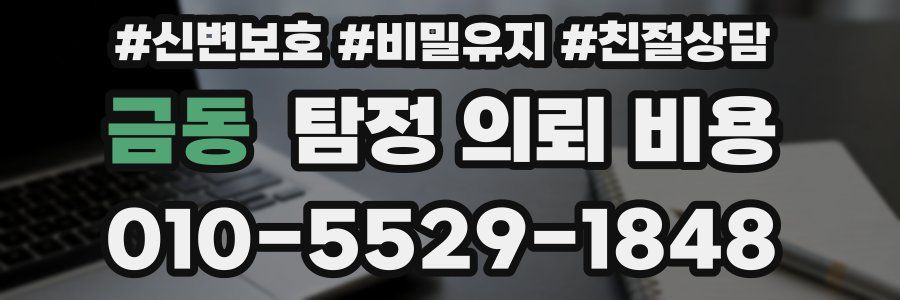 금동 탐정 의뢰 비용