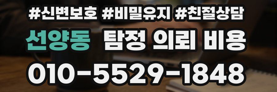 선양동 탐정 의뢰 비용