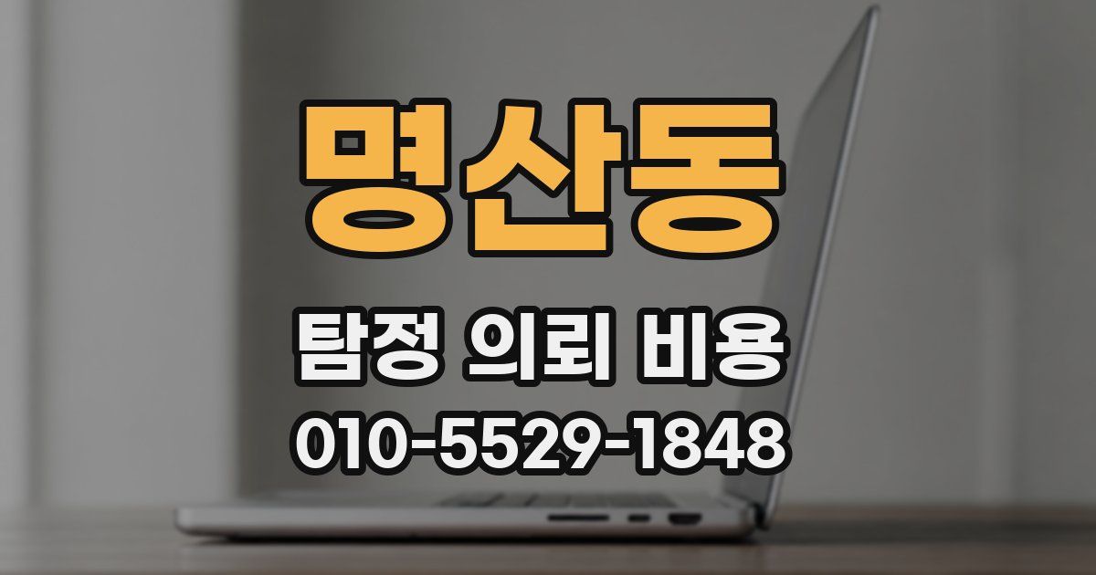 명산동 탐정 의뢰 비용