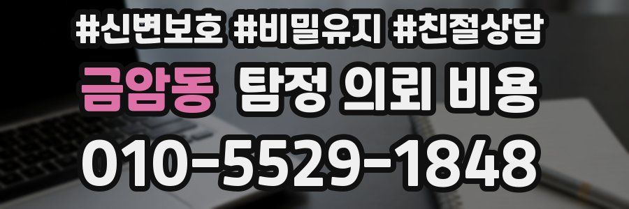 금암동 탐정 의뢰 비용