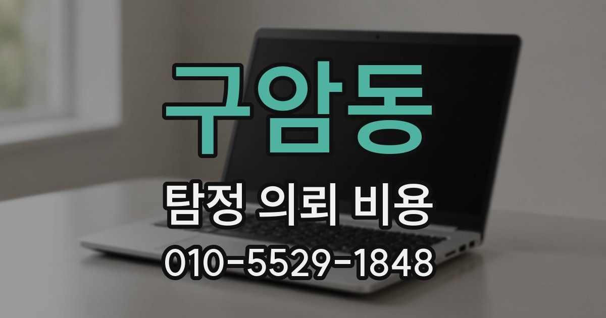 구암동 탐정 의뢰 비용