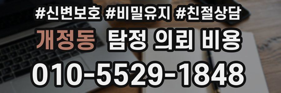 개정동 탐정 의뢰 비용