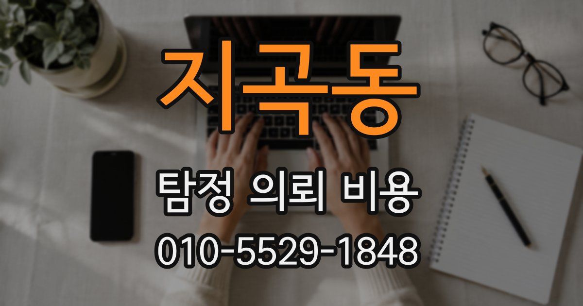 지곡동 탐정 의뢰 비용