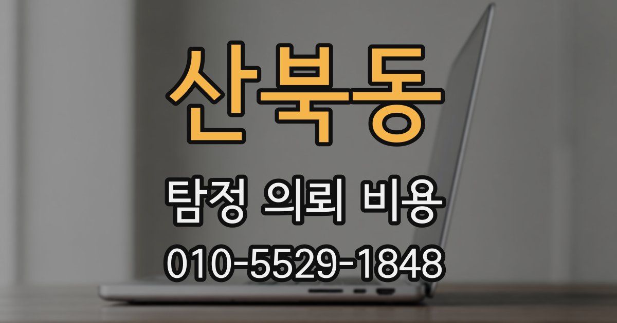산북동 탐정 의뢰 비용