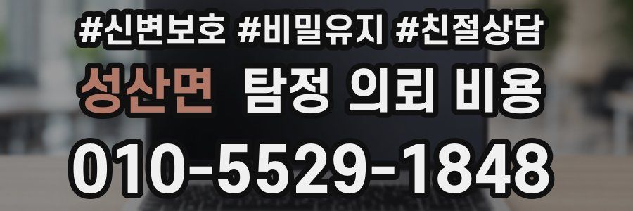 성산면 탐정 의뢰 비용