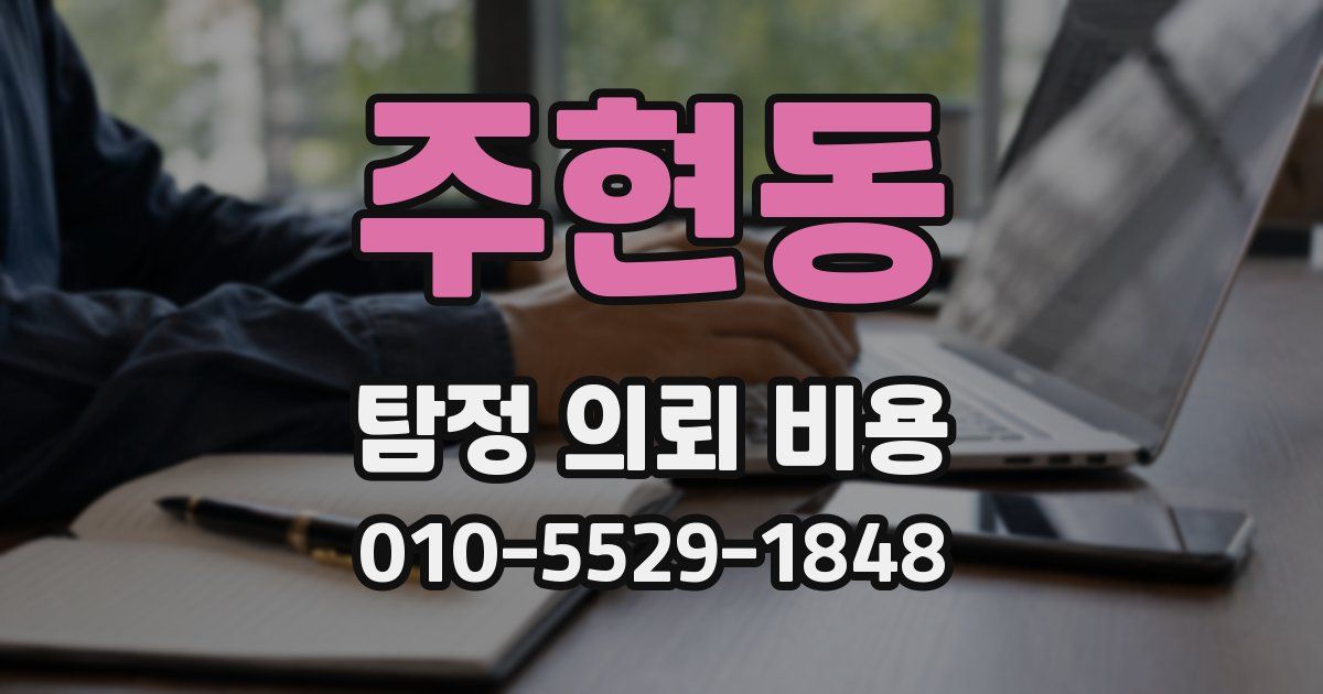 주현동 탐정 의뢰 비용